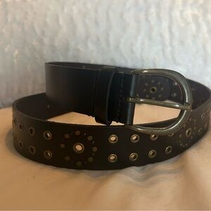 BNWT Black leather Lucky Brand Studded Belt size M